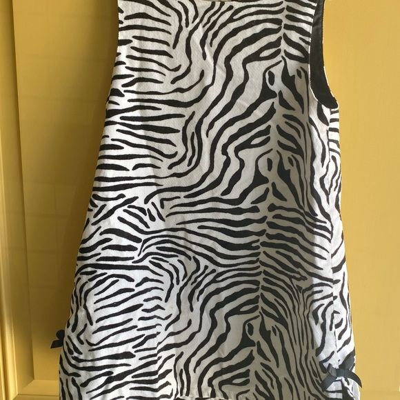 Gymboree Zebra Print vintage Sleeveless Dress velvet - Picture 2 of 4